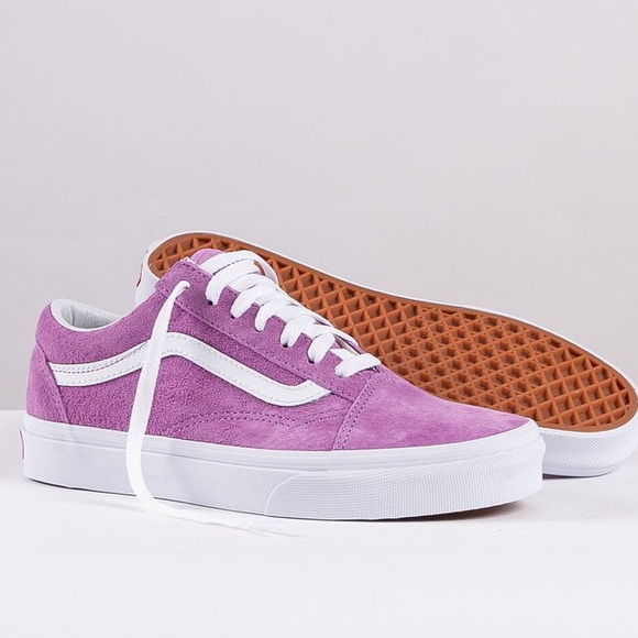 vans lilac suede old skool trainers